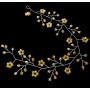 Accesoriu modern pentru decor par WED45CC Argintiu cu cristale Sampanie de 35cm 